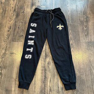 GUC Men's NFL New Orleans Saints Black Jogger Sweatpants, Football, Size: S